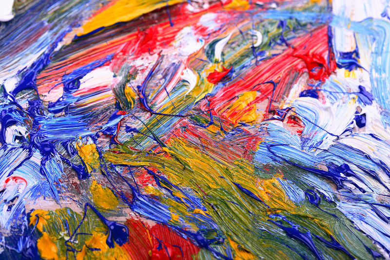 抽象水彩纹理-油-丙烯酸漆-水粉-现代绘画-彩色彩虹调色板-前卫的艺术使人想起涂鸦-当代艺术-污渍-喷漆-彩色条纹
