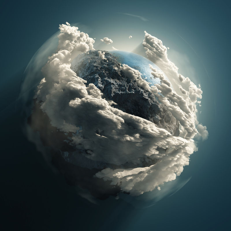 地球日-太空中的云行星-提供视频12661208