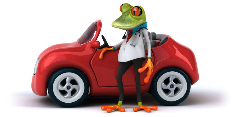 有趣的青蛙-3D插图
