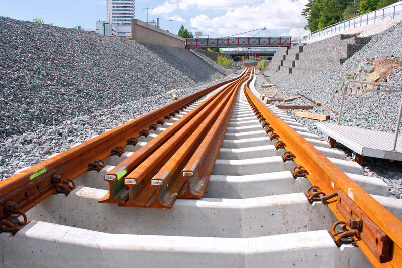 芬兰武萨里铁路施工现场