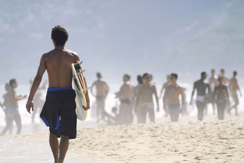 巴西冲浪者伊帕内玛海滩巴西里约热内卢