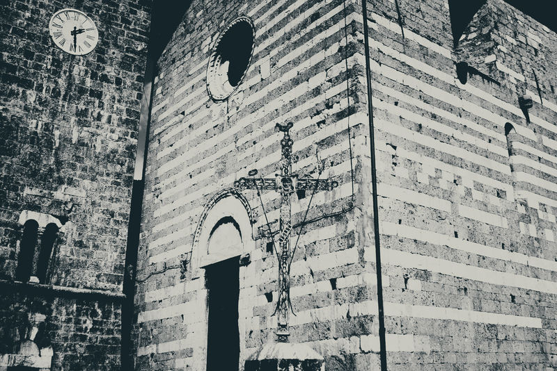 米兰-意大利-大约70年代：老式照片显示大教堂的大教堂-复古黑白摄影