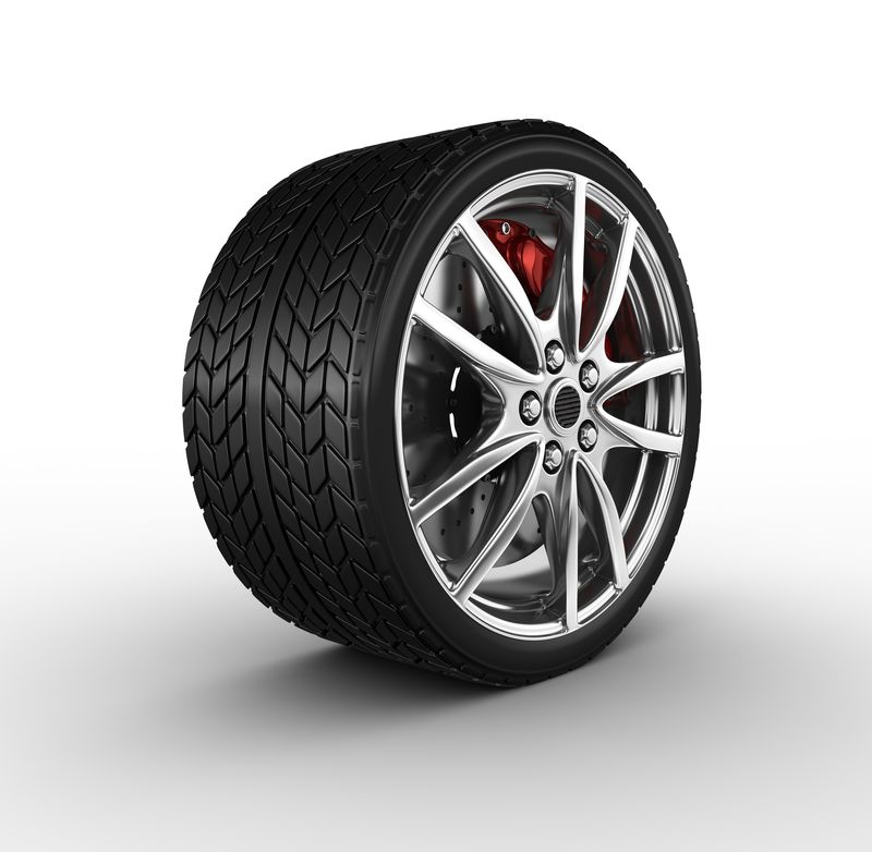 轮胎和合金车轮-3D渲染