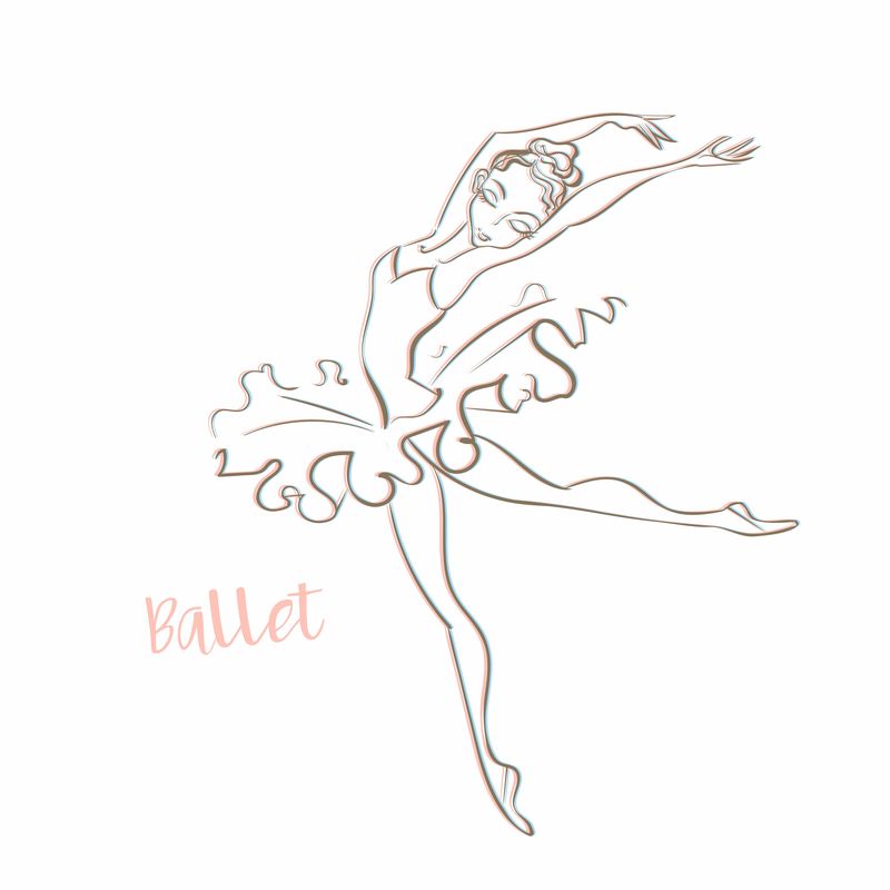 女芭蕾舞演员芭蕾标识类型女芭蕾舞演员芭蕾标识类型舞者矢量图