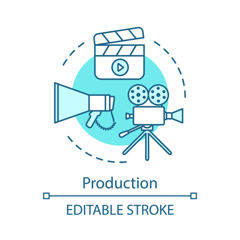 视频制作概念图标