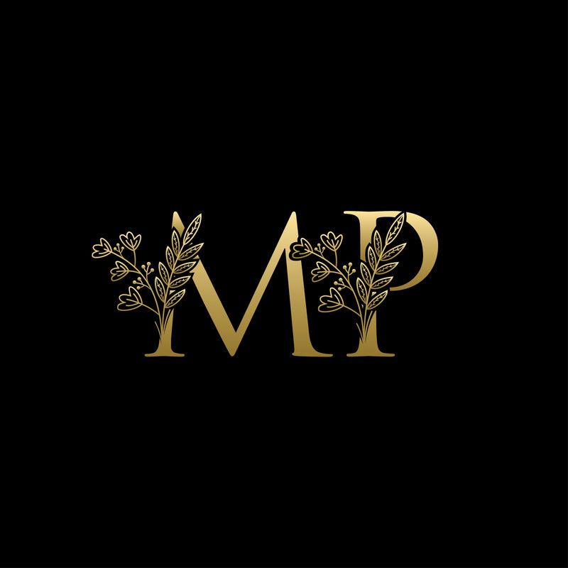 金色的标志字母的首次公开发行（IPO）MP