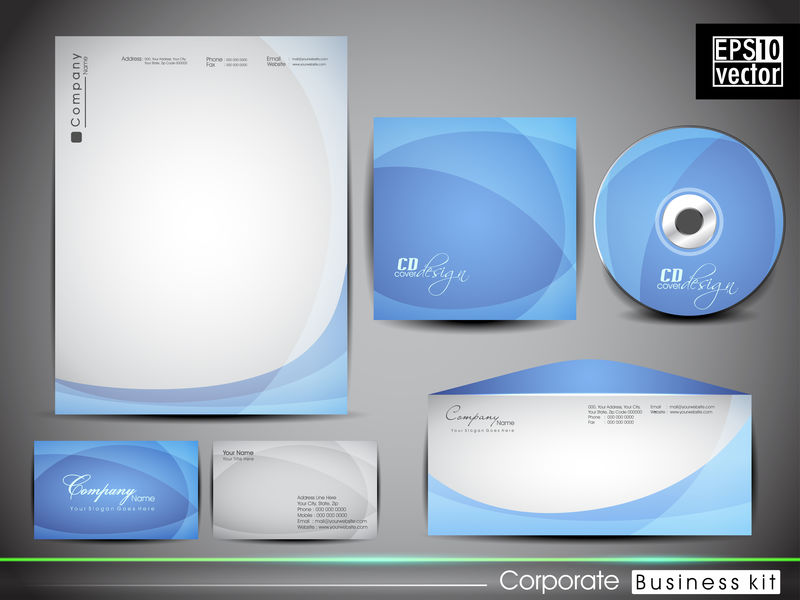 专业的企业标识工具包或商务工具包