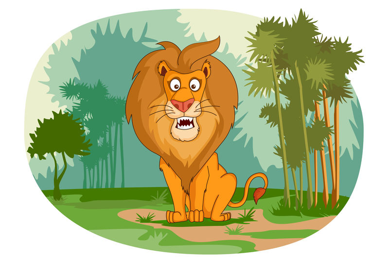 丛林森林中的野生狮子