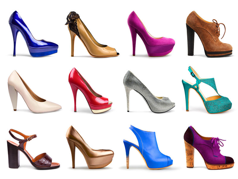 multicolored女皮鞋