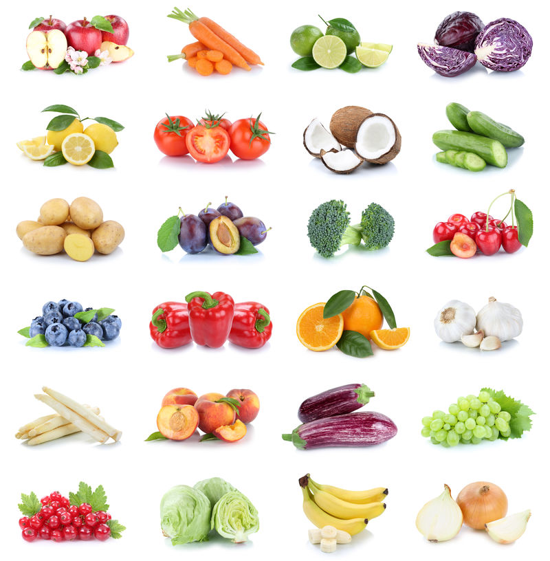 水果和蔬菜水果收集苹果、桔子、香蕉、辣椒食品职业者