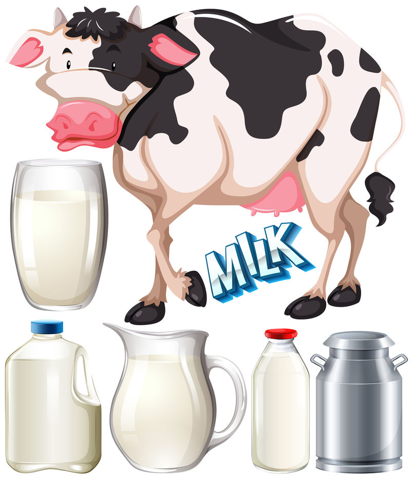 含牛奶和鲜奶的乳制品
