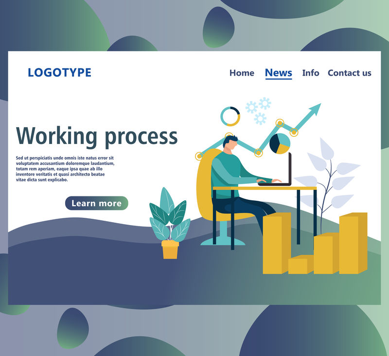 网页设计模板。工作过程。登录页