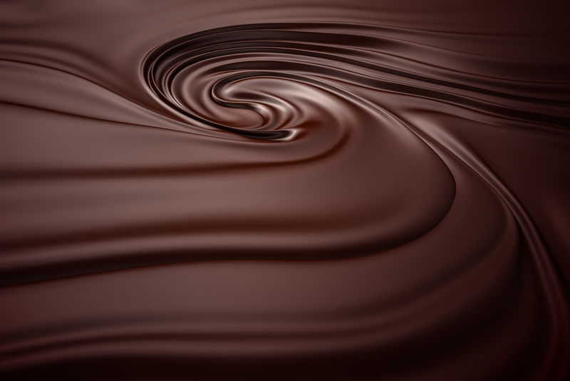 巧克力漩涡背景-干净-详细的融化巧克力的质量