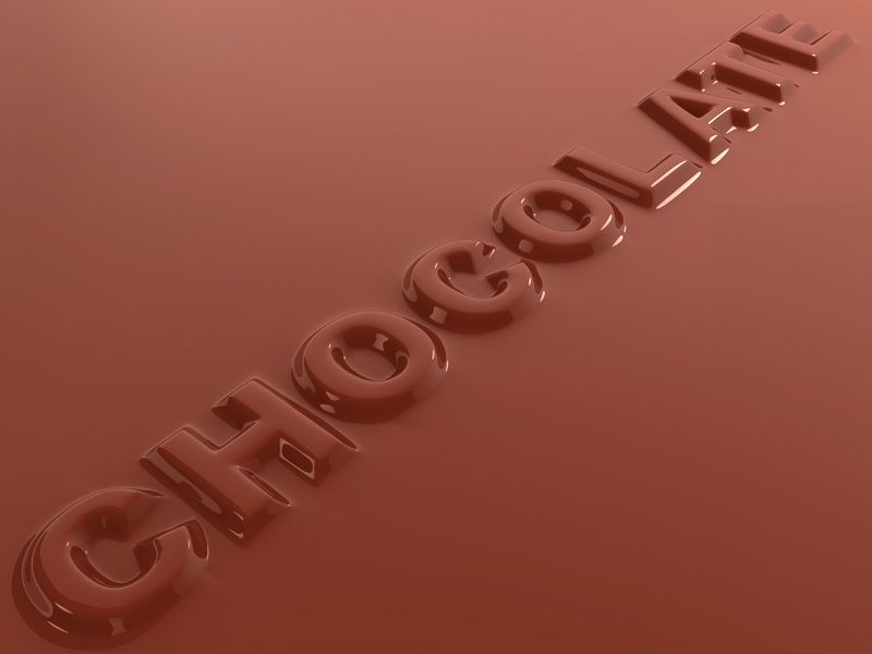 热巧克力字母抽象三维背景
