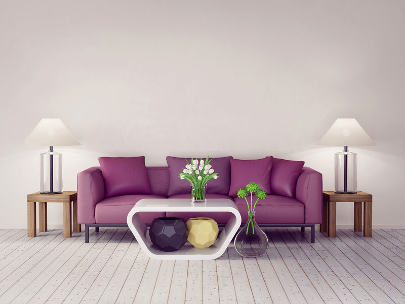 3D渲染-一个美丽的现代室内家具