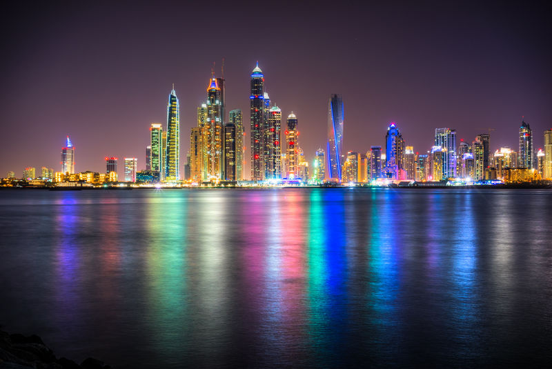 迪拜Marina的摩天大楼-阿拉伯联合酋长国