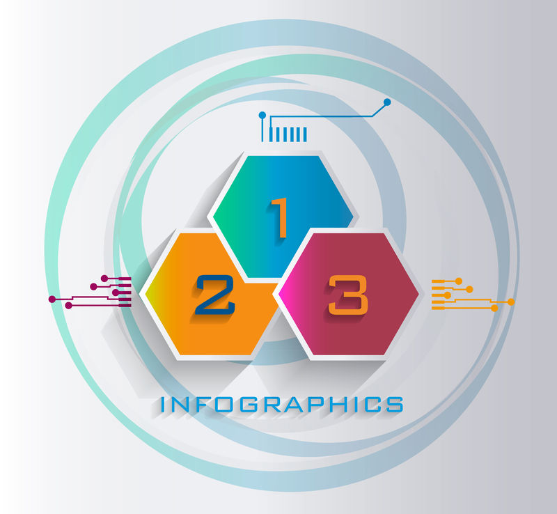 商业现代彩色几何信息图形