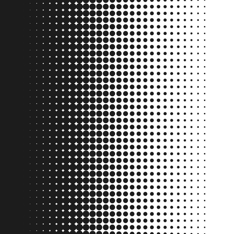 点式背景矢量图，黑白半色调渐变无缝