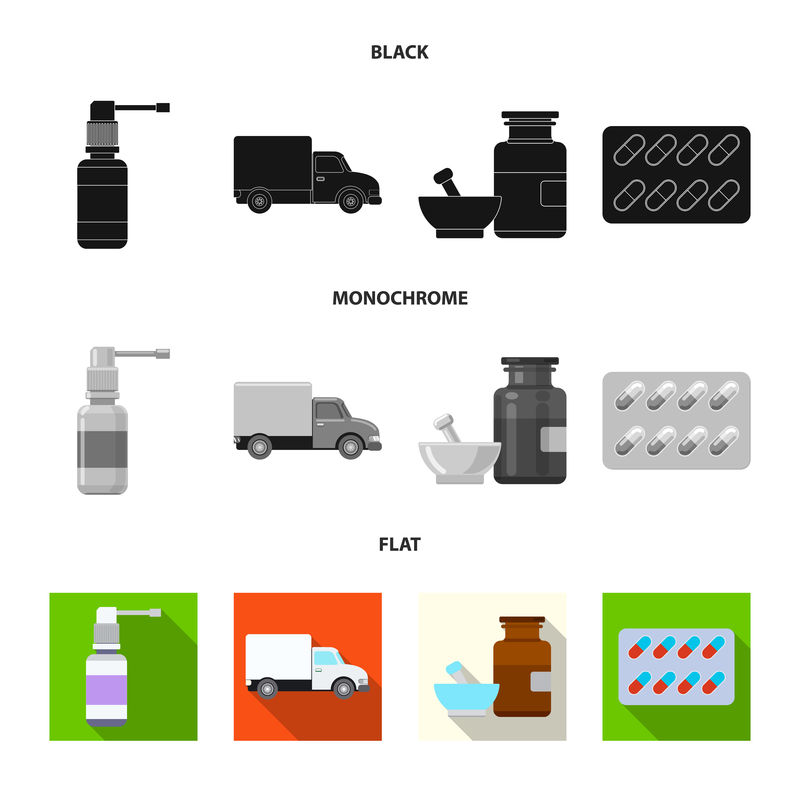 药房和医院标识的矢量设计-药房和企业库存矢量图集