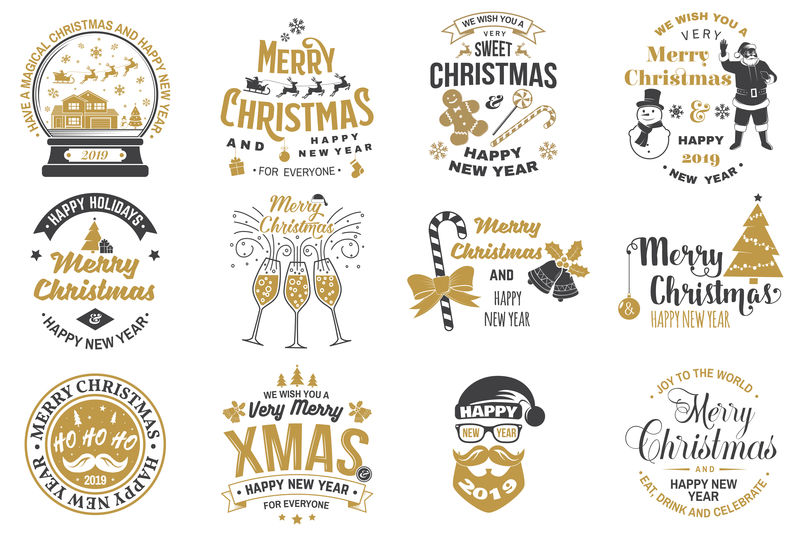 圣诞快乐邮票套装，雪花贴纸套装，挂圣诞球，圣诞帽，糖果。