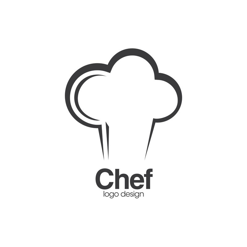 厨师帽轮廓线图标-面包房、咖啡厅、糖果店、餐厅的独立设计元素