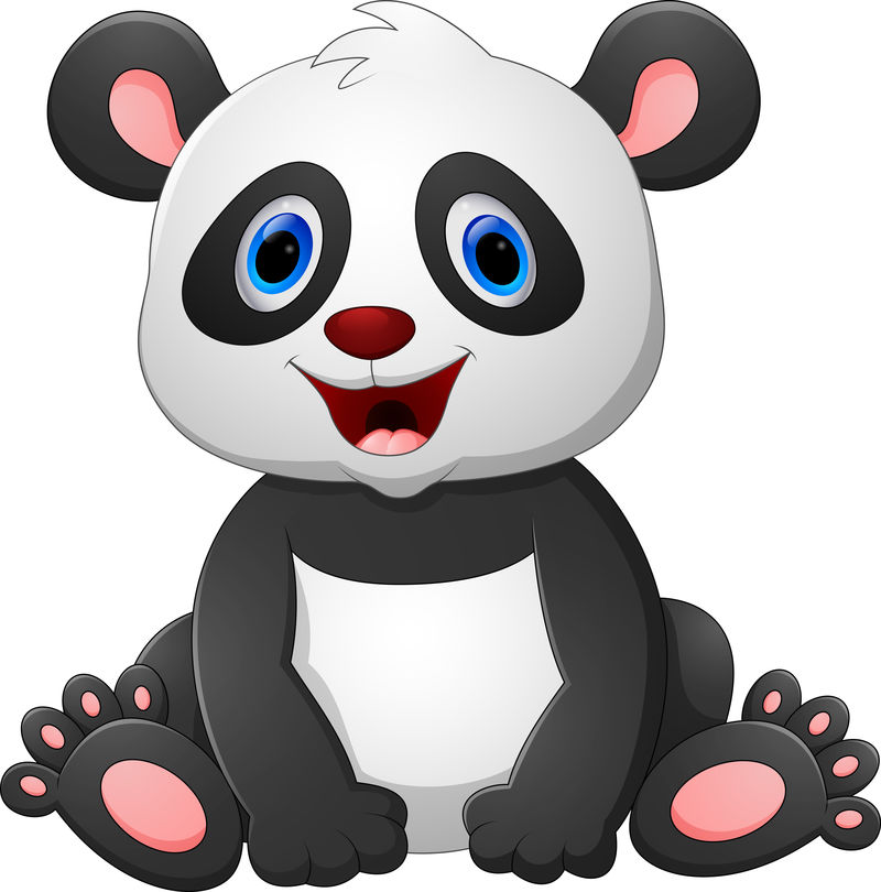 可爱的熊猫宝宝卡通