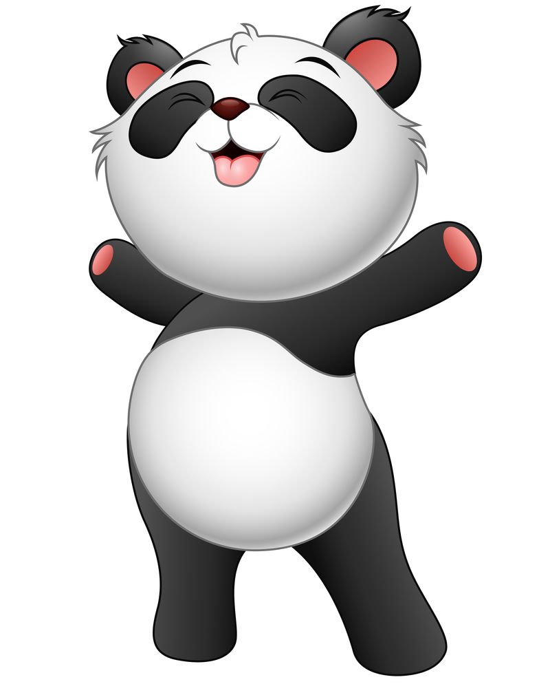 快乐熊猫宝宝站立示意图
