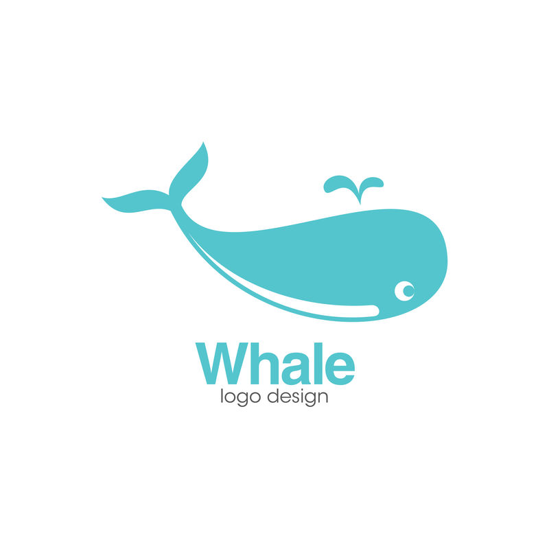 大鲸鱼的矢量图像-公司标志设计