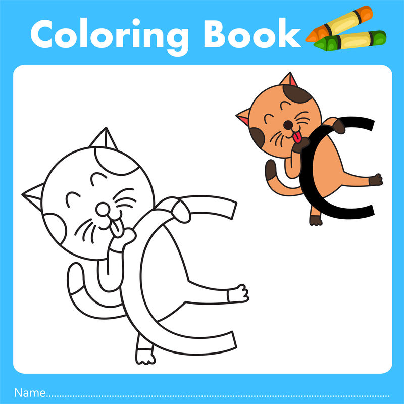 猫科动物彩书插画