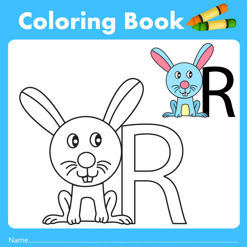 兔类动物彩书插画