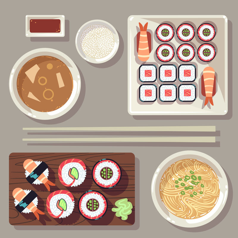 日本食物矢量图解集