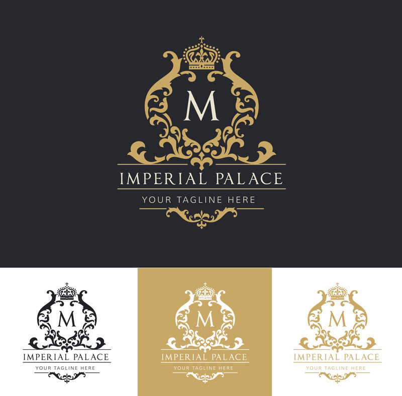 皇宫标志、酒店标志设计模板