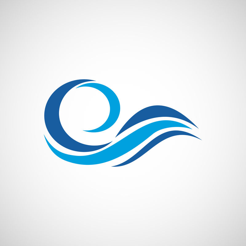波浪海滩标志