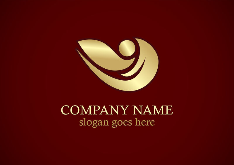 矢量的金色logo标志