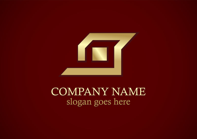 矢量的金色logo标志