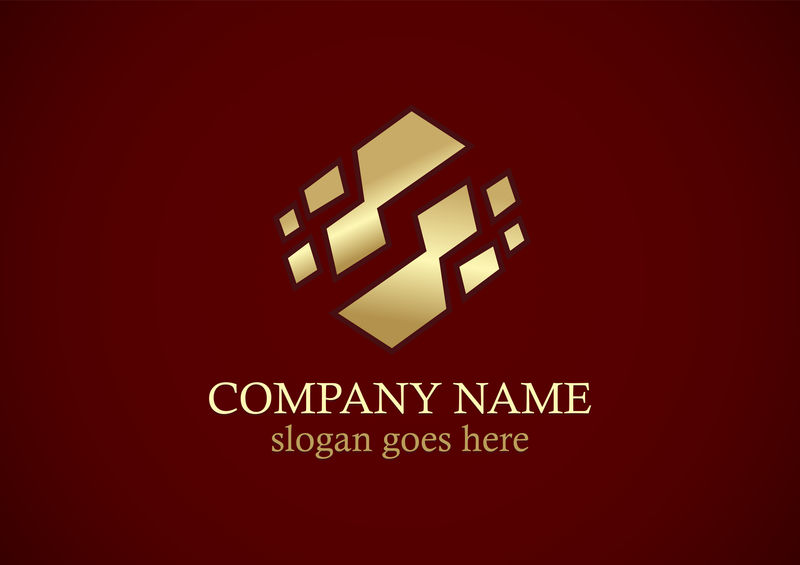 矢量的金色logo标志