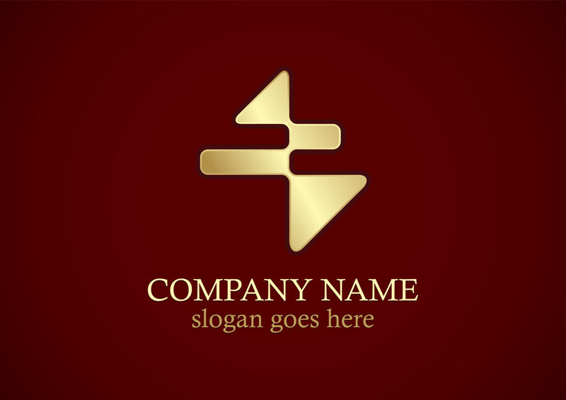 矢量的金色logo标志