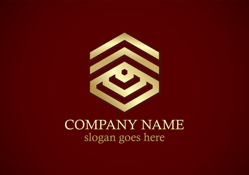 矢量的金色logo标志