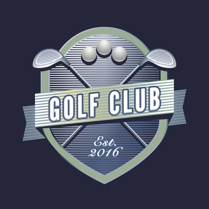 高尔夫俱乐部矢量标识
