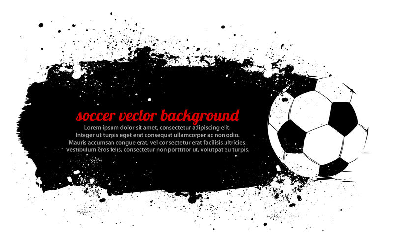 足球海报设计模板-足球垃圾横幅足球