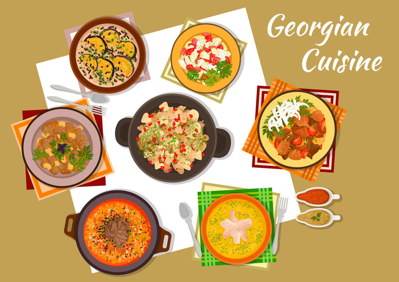 格鲁吉亚菜传统乡村晚餐图标