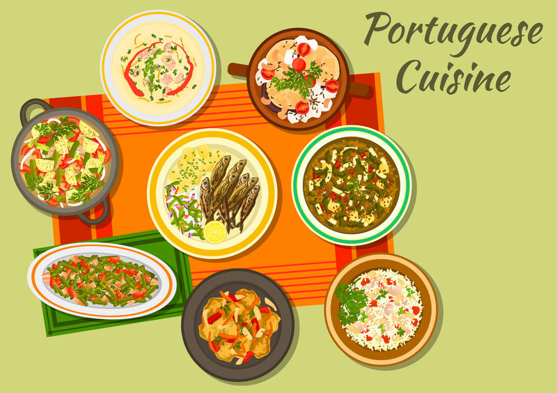 葡萄牙美食设计图标