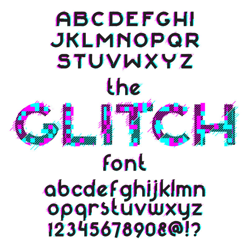 Glitch字体集