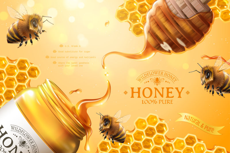 纯蜂蜜广告