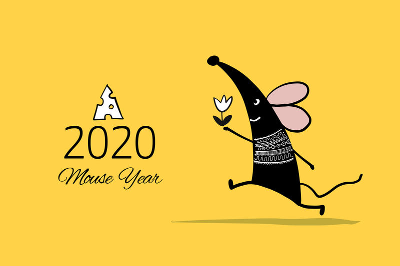 2020鼠年卡通矢量素材