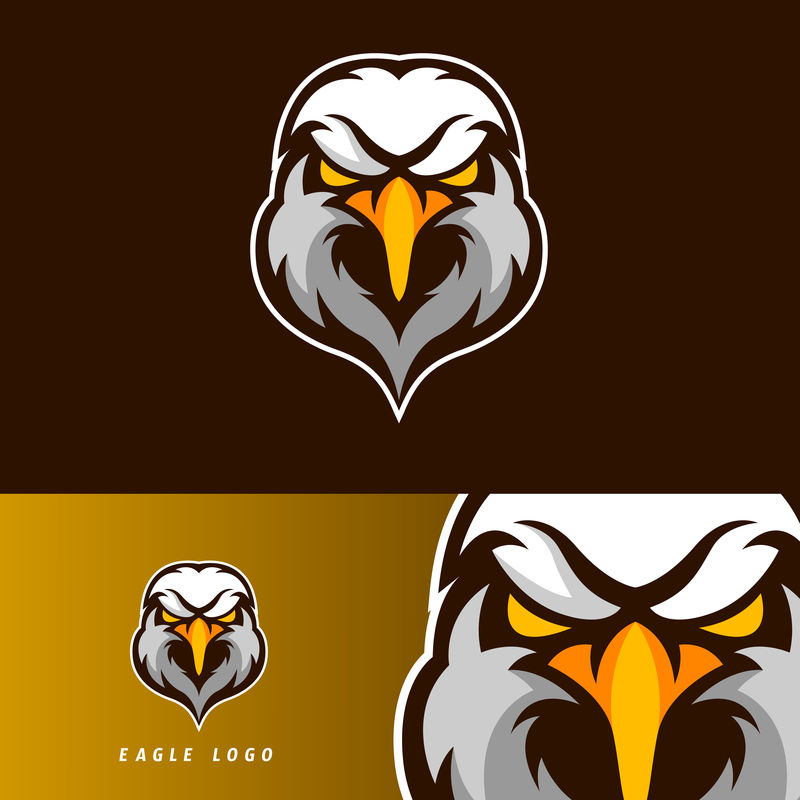 Eagle Esport游戏吉祥物标志模板