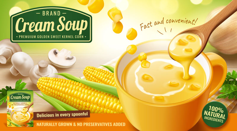 玉米奶油汤广告