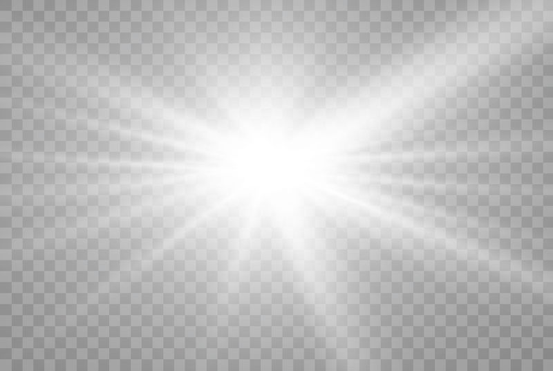 发光效果-星爆-在透明背景上隔离的特殊效果-矢量图EPS10
