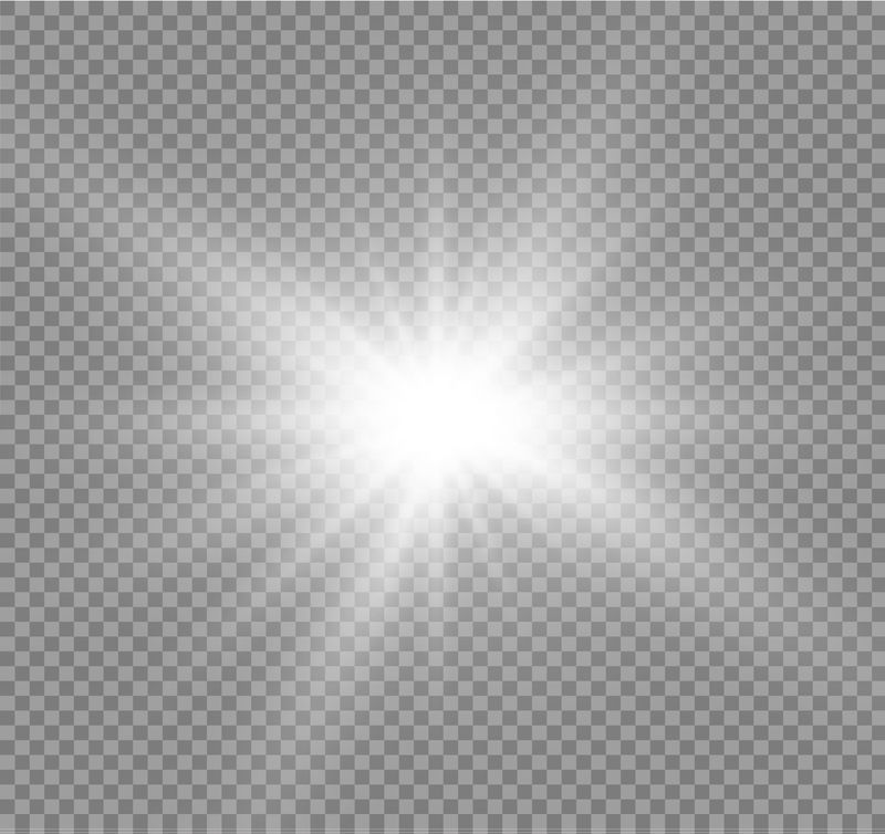 辉光效应-星光闪烁-矢量插图