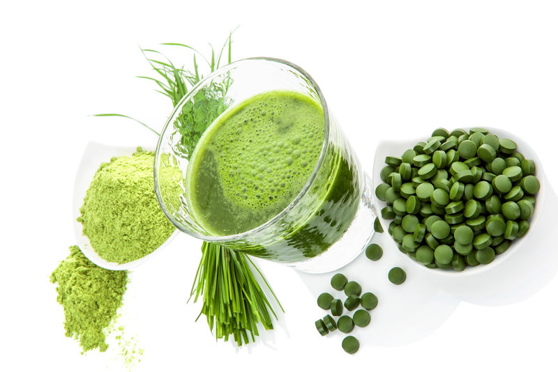 绿色健康超级食品。排毒补充剂。